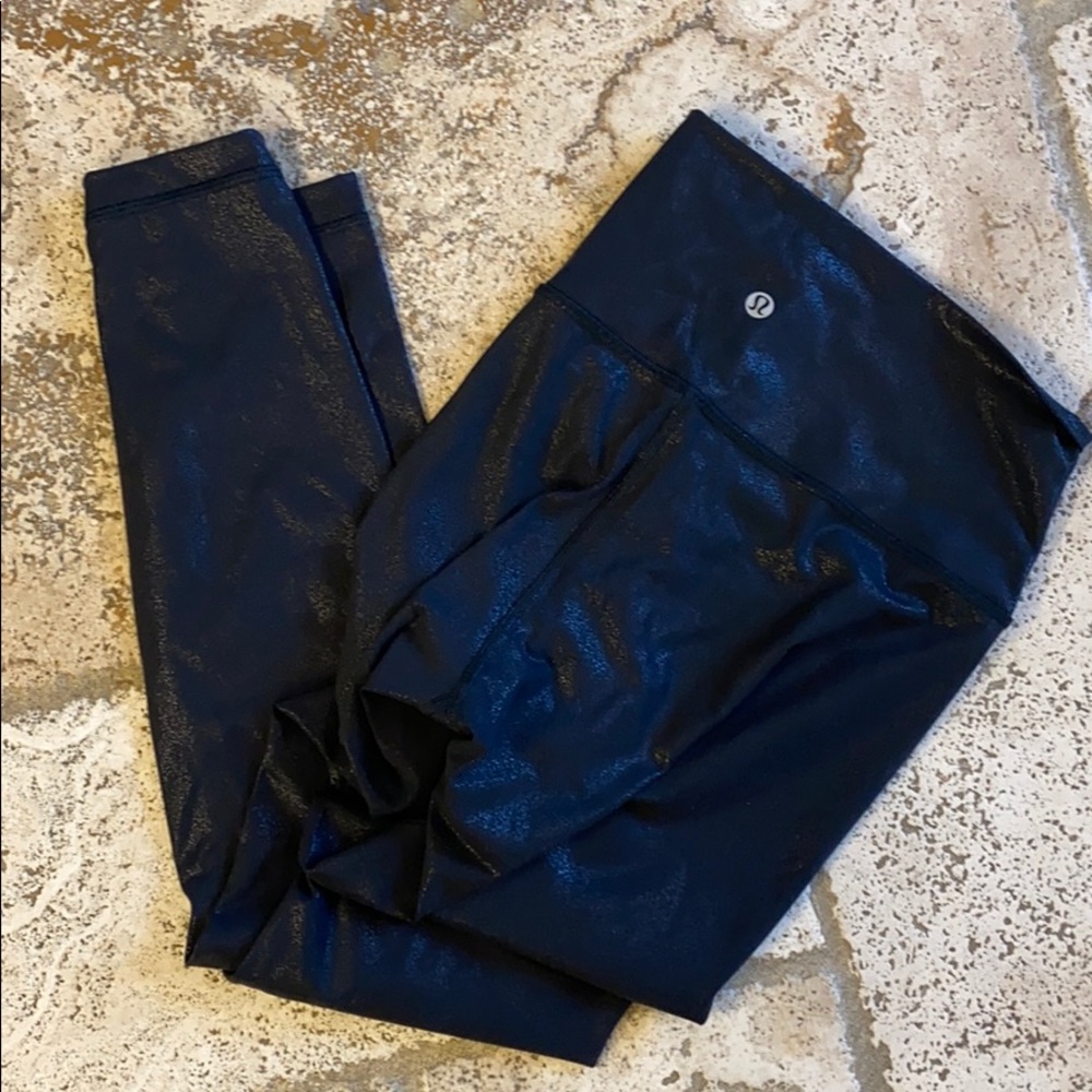 Lululemon metallic Wunder Under High Rise F/L